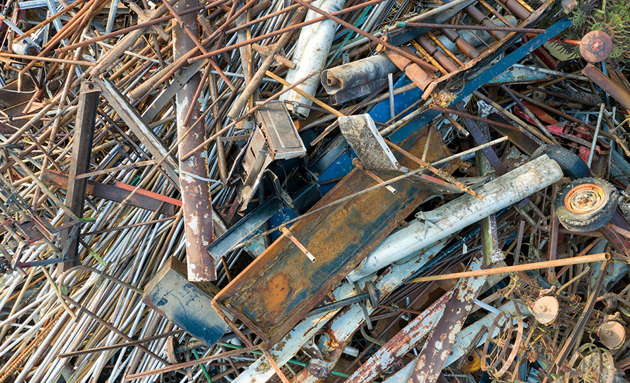 Bulk scrap metal ready for shipment